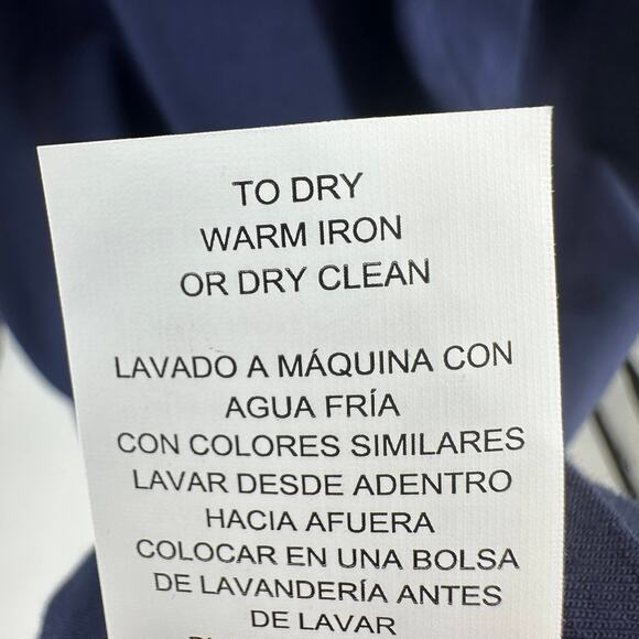 Michael Kors Grommet Lace-Up Tunic Dress Womens 3X Navy Blue Short Sleeve Resort - Picture 12 of 13